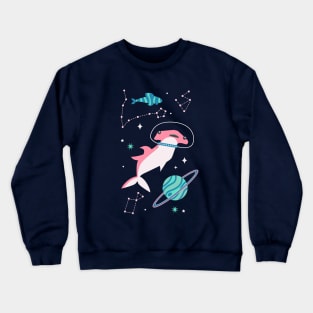 Pink Space Sharks Crewneck Sweatshirt